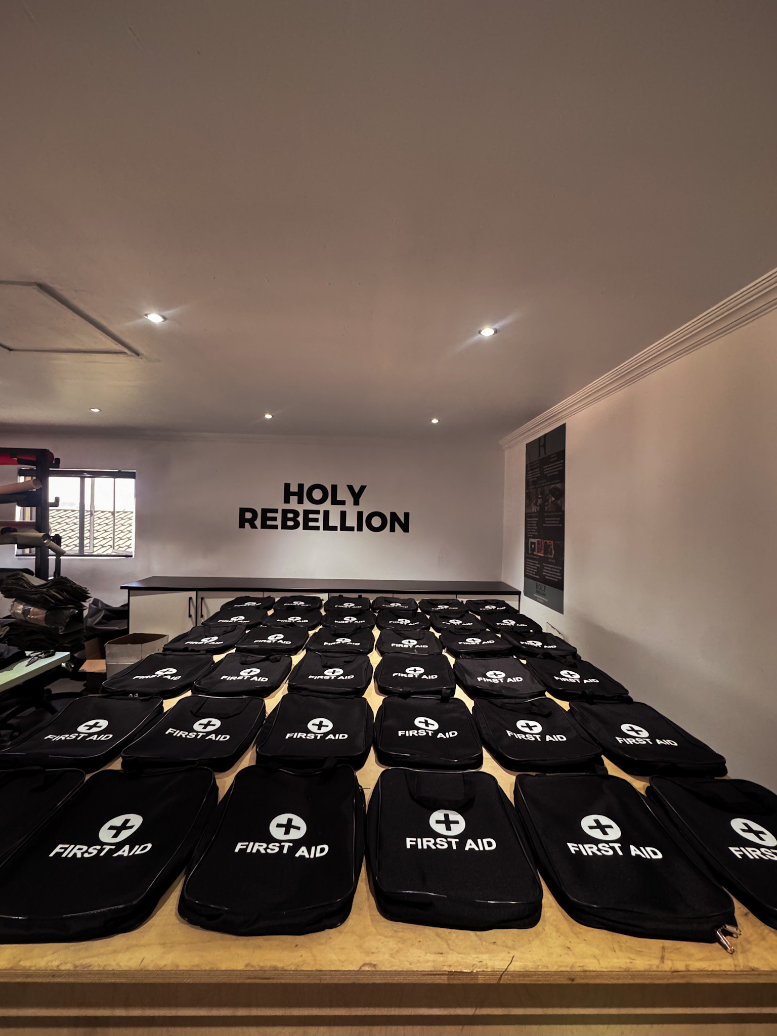 First aid and utility bags manufactured by Holy Rebellion