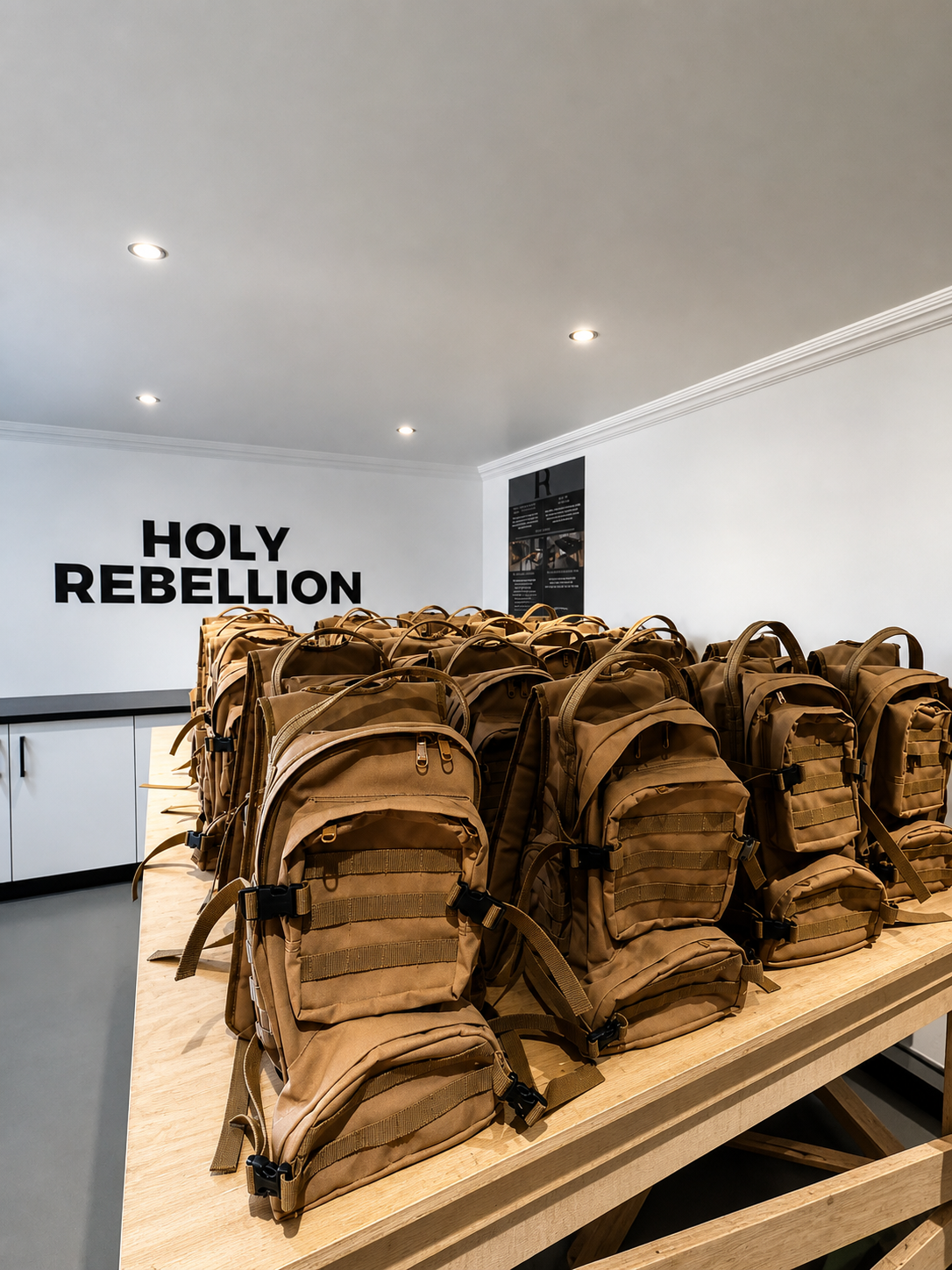 Custom hiking and outdoor bags manufactured by Holy Rebellion